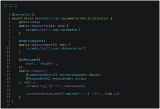 Screenshot of the project